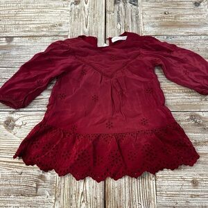 Zara Deep Red Fabric